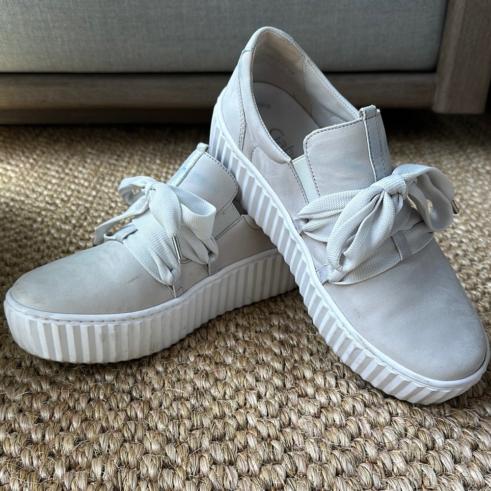 Gabor Gray Platform Sneakers Fashion-Forward Design 6 UK 8.5 US